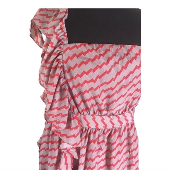 #132 INA ruffled one shoulder mini dress - Picture 2 of 5